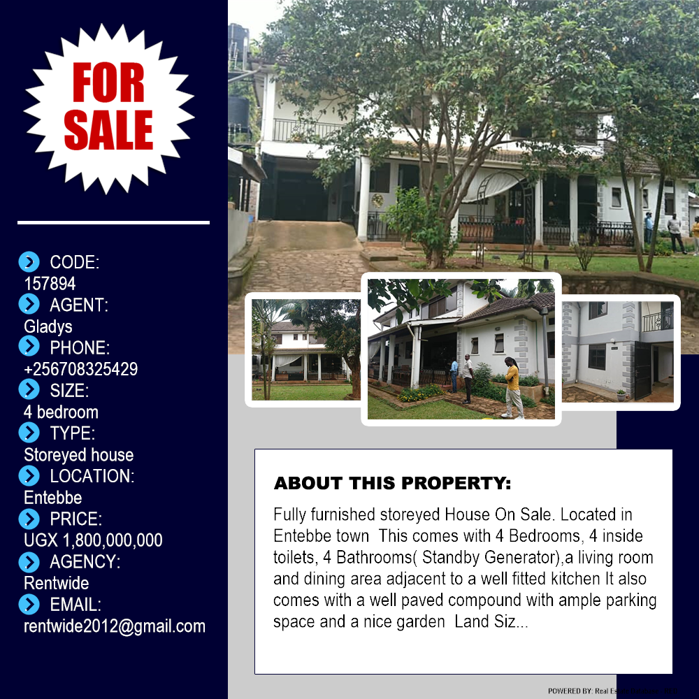 4 bedroom Storeyed house  for sale in Entebbe Wakiso Uganda, code: 157894