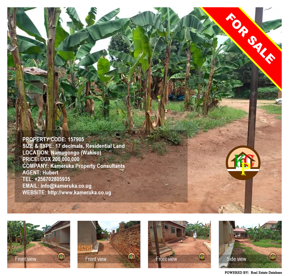 Residential Land  for sale in Namugongo Wakiso Uganda, code: 157905