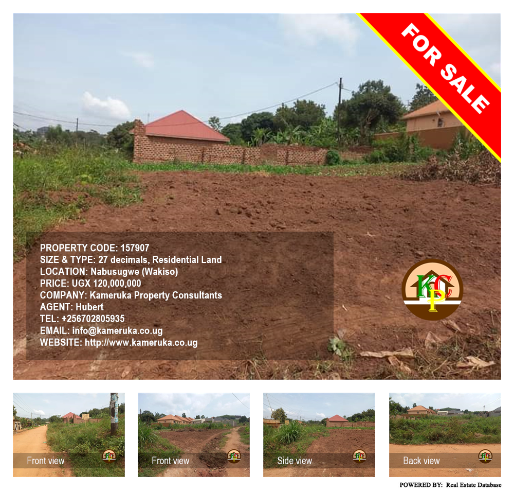 Residential Land  for sale in Nabusugwe Wakiso Uganda, code: 157907
