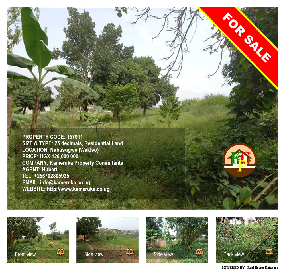 Residential Land  for sale in Nabusugwe Wakiso Uganda, code: 157911
