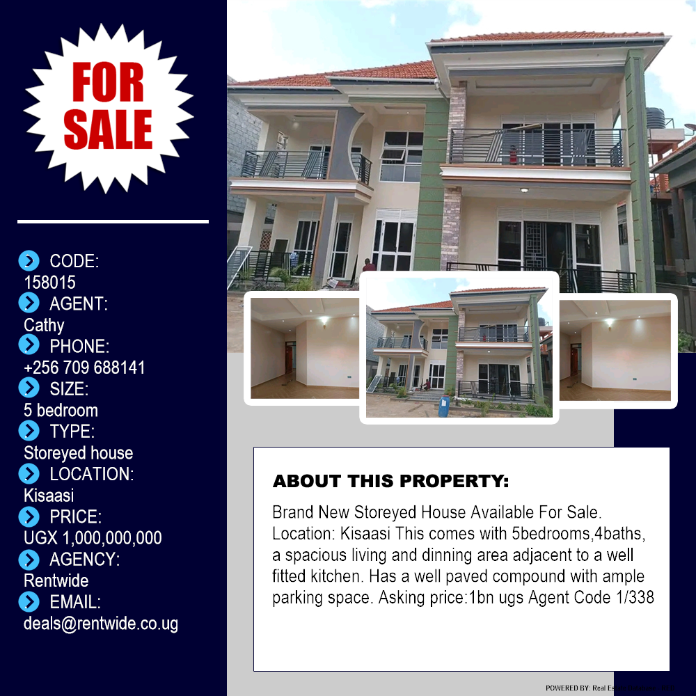 5 bedroom Storeyed house  for sale in Kisaasi Kampala Uganda, code: 158015