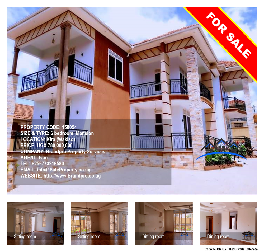 6 bedroom Mansion  for sale in Kira Wakiso Uganda, code: 158054