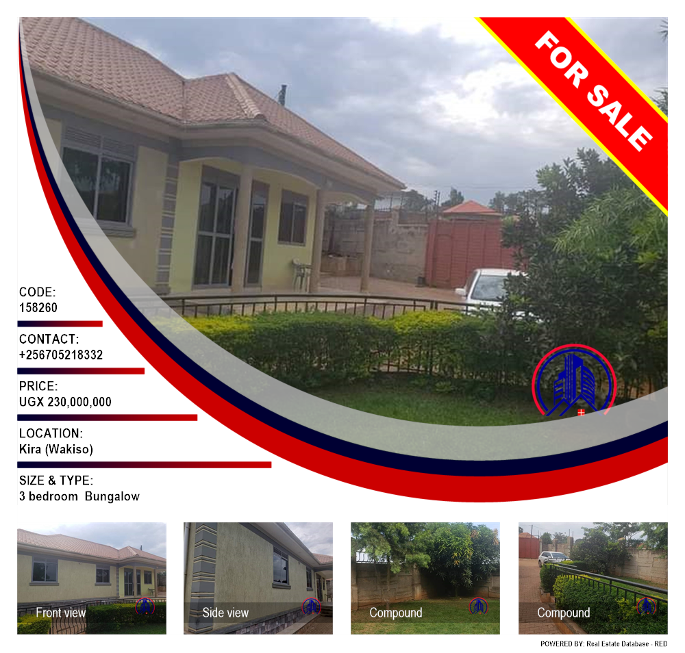 3 bedroom Bungalow  for sale in Kira Wakiso Uganda, code: 158260