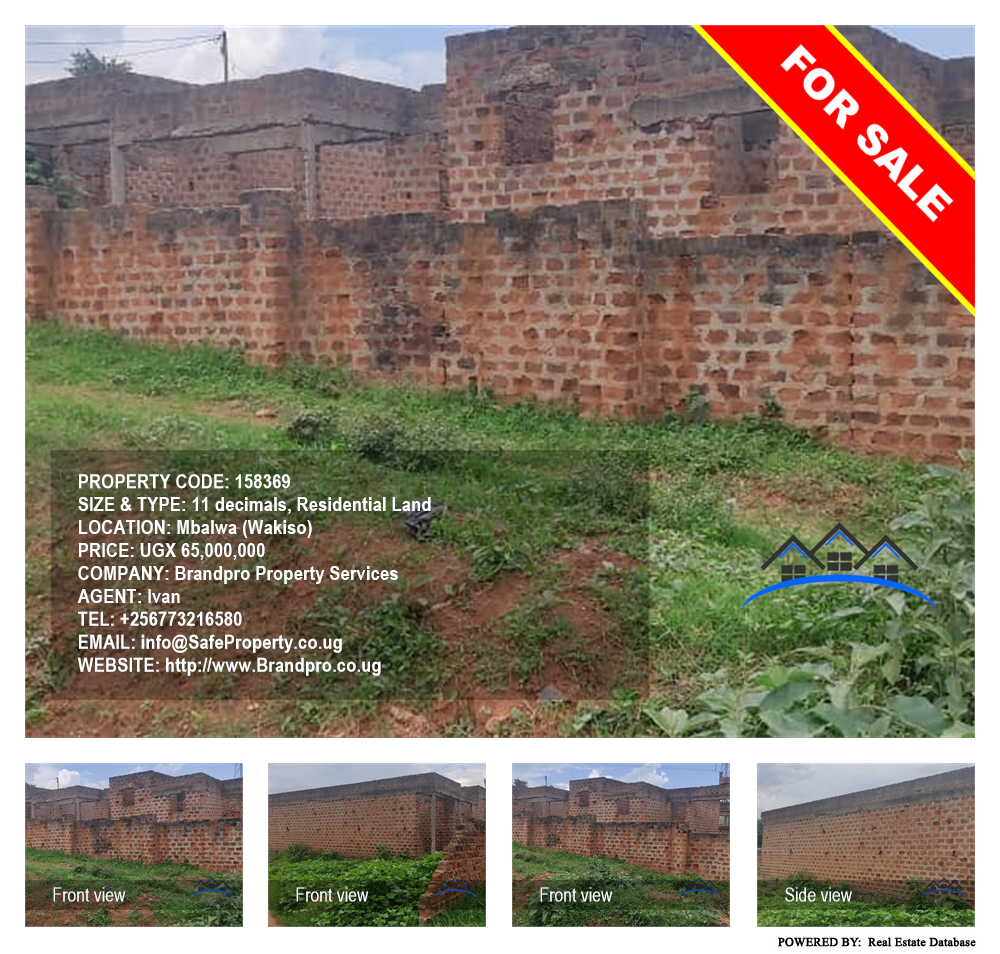 Residential Land  for sale in Mbalwa Wakiso Uganda, code: 158369