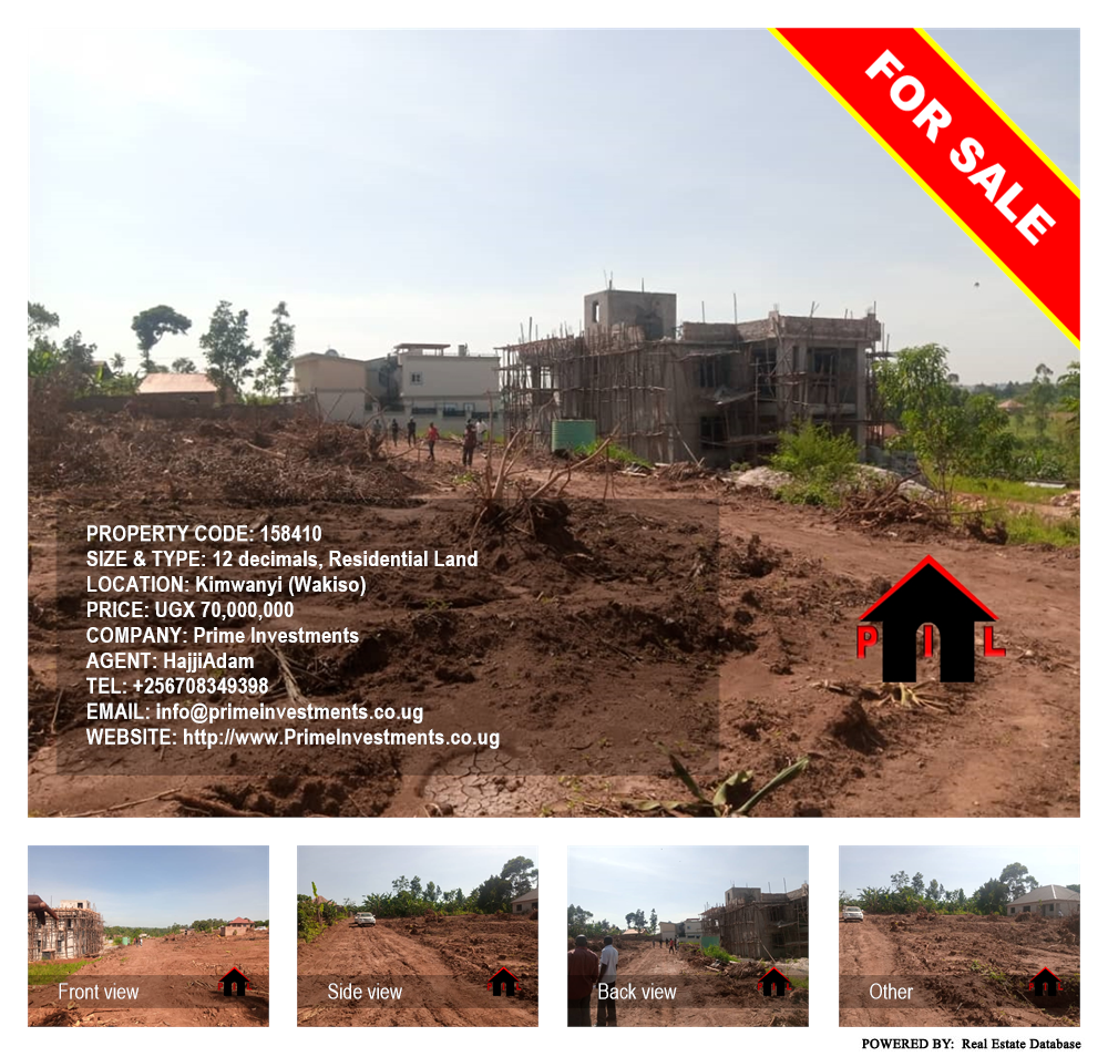 Residential Land  for sale in Kimwanyi Wakiso Uganda, code: 158410