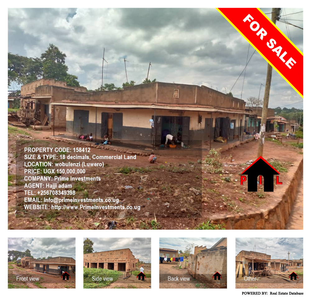 Commercial Land  for sale in Wobulenzi Luweero Uganda, code: 158412