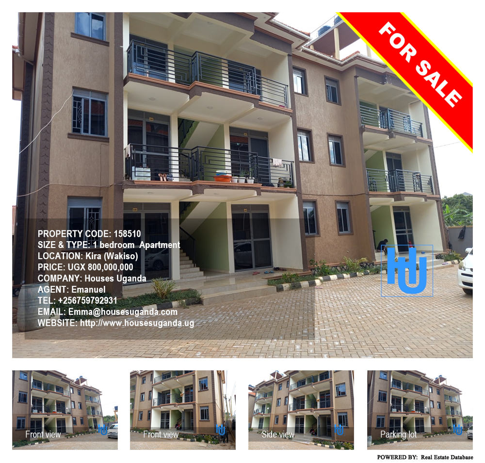 1 bedroom Apartment  for sale in Kira Wakiso Uganda, code: 158510