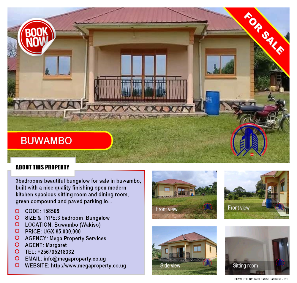 3 bedroom Bungalow  for sale in Buwambo Wakiso Uganda, code: 158568