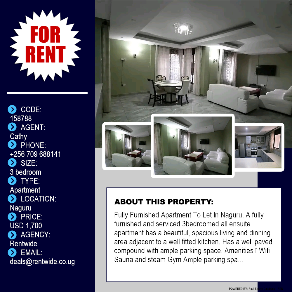 3 bedroom Apartment  for rent in Naguru Kampala Uganda, code: 158788