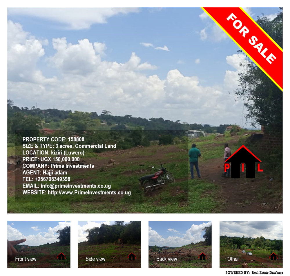 Commercial Land  for sale in Kiziri Luweero Uganda, code: 158808