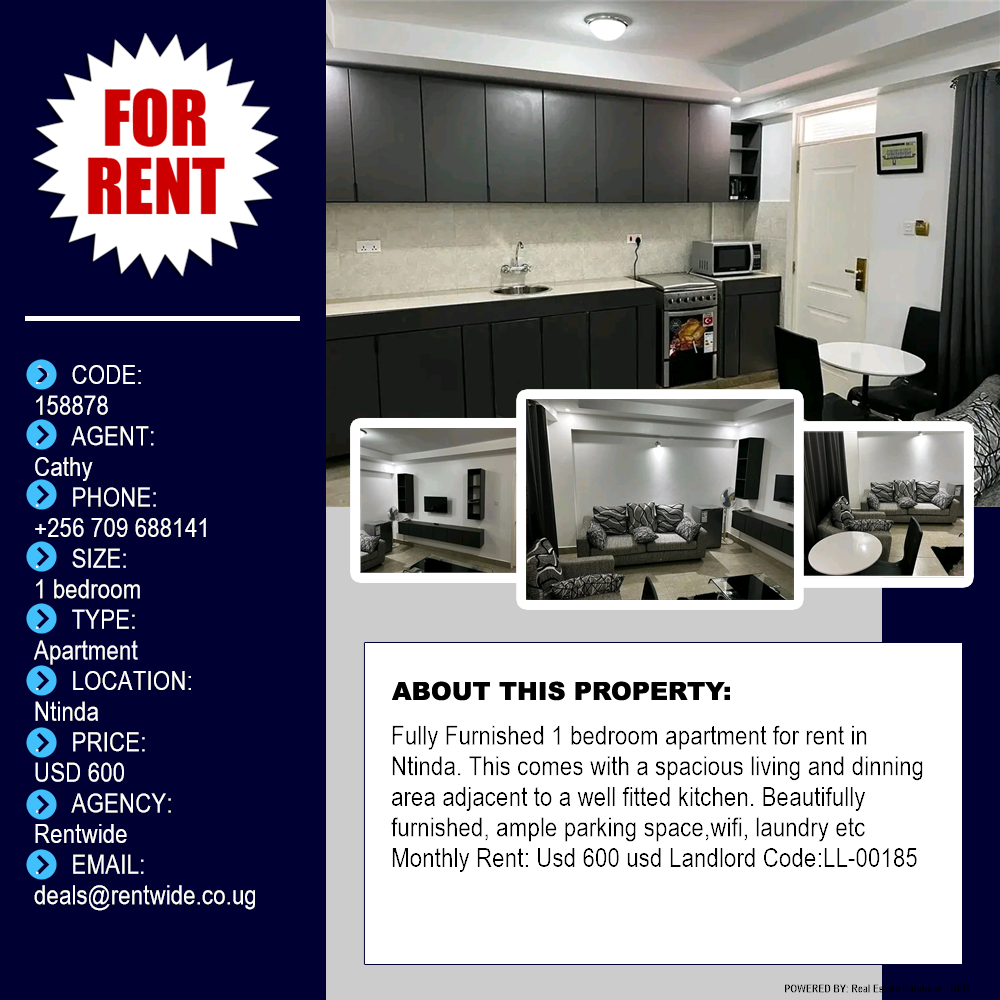 1 bedroom Apartment  for rent in Ntinda Kampala Uganda, code: 158878