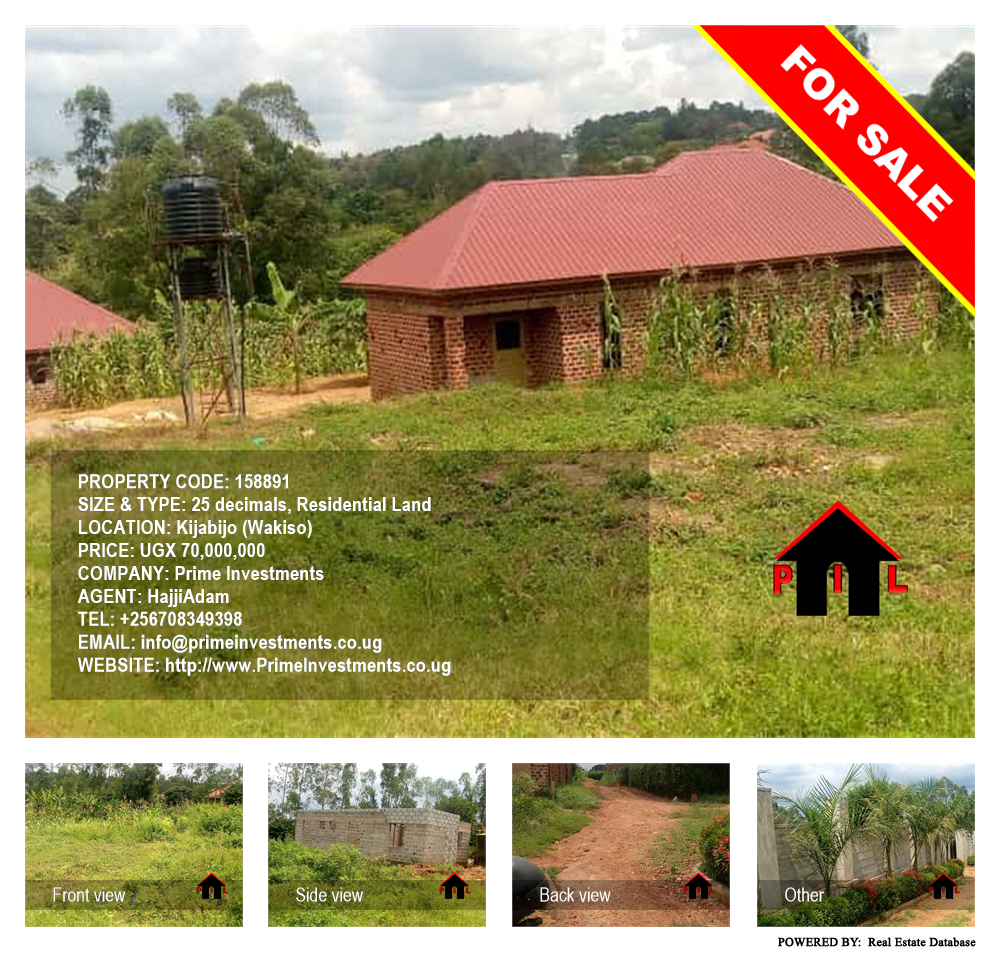 Residential Land  for sale in Kijabijo Wakiso Uganda, code: 158891