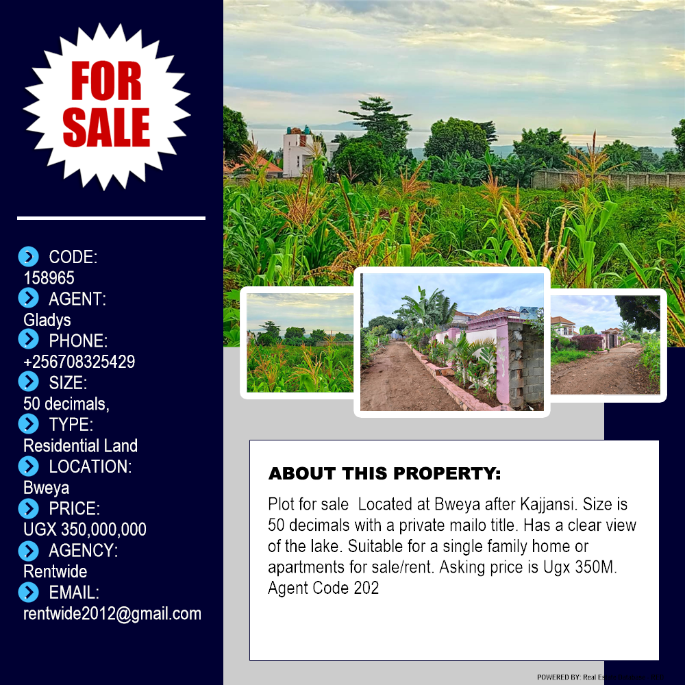 Residential Land  for sale in Bweya Wakiso Uganda, code: 158965