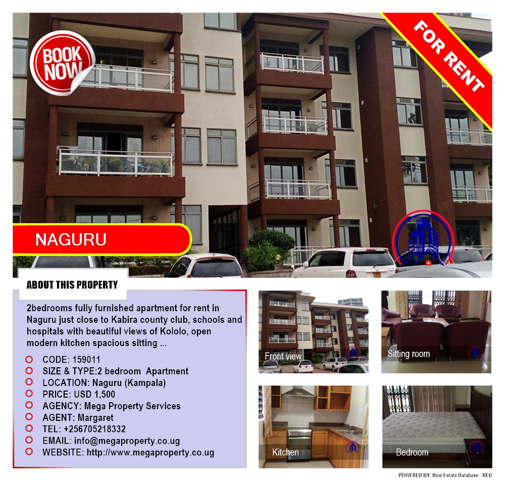 2 bedroom Apartment  for rent in Naguru Kampala Uganda, code: 159011