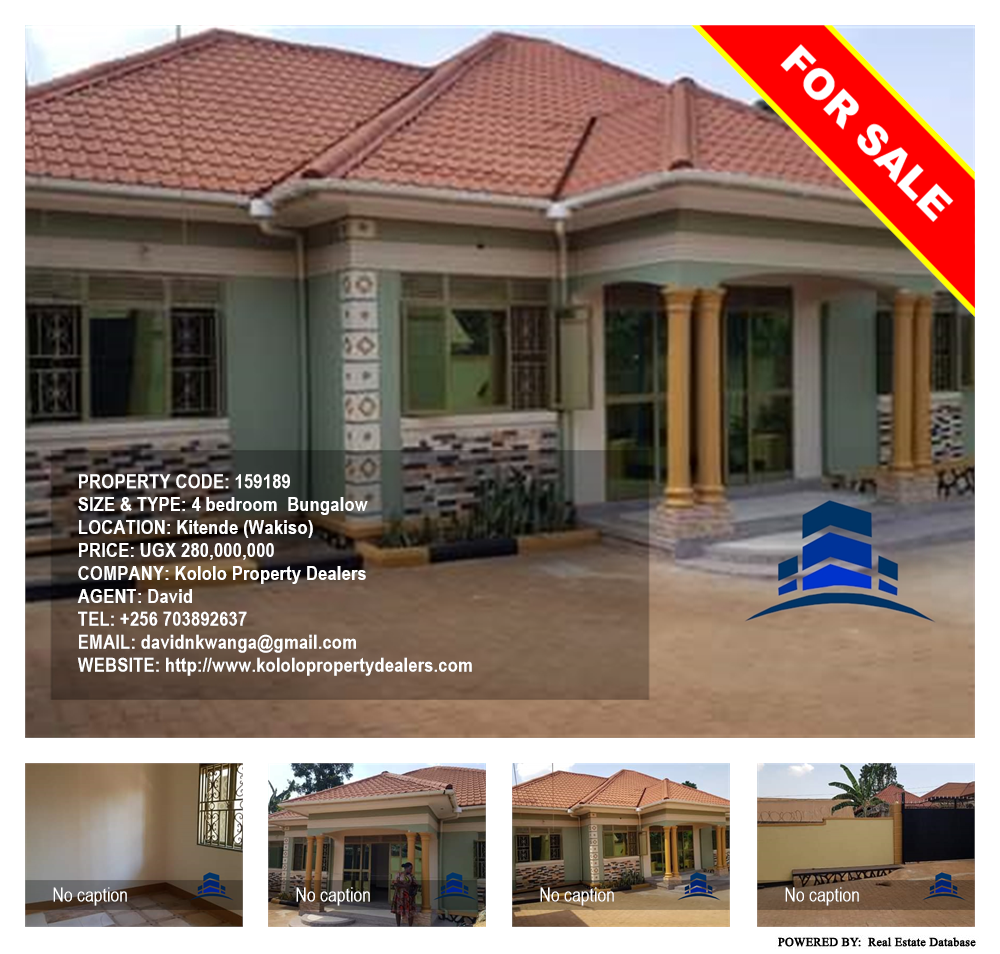 4 bedroom Bungalow  for sale in Kitende Wakiso Uganda, code: 159189