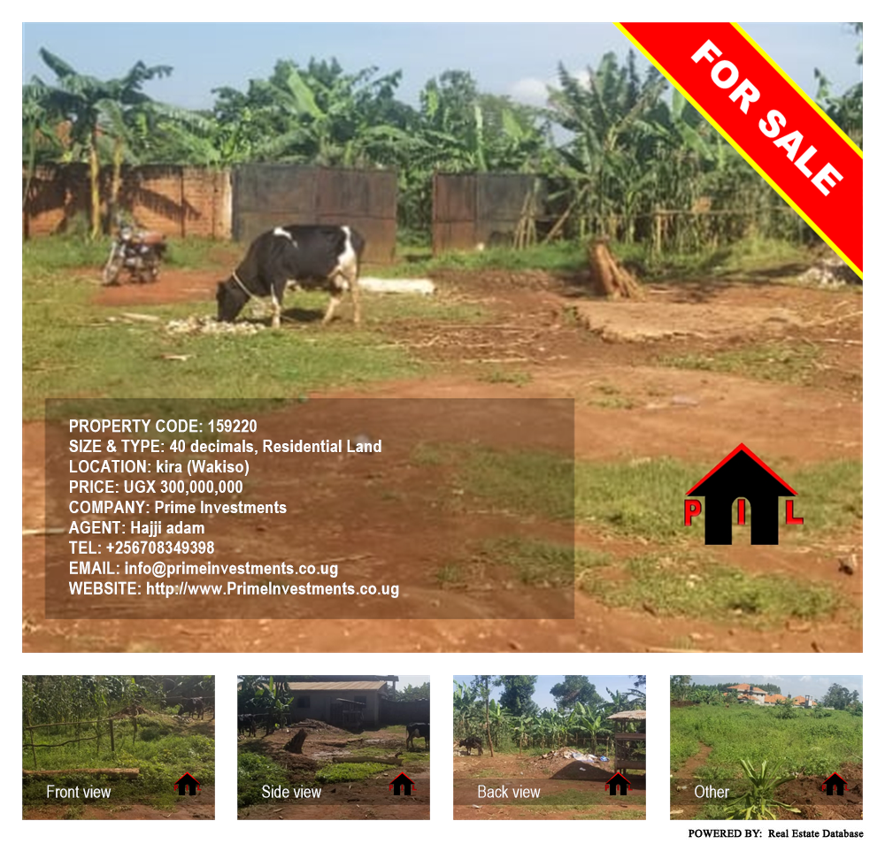 Residential Land  for sale in Kira Wakiso Uganda, code: 159220