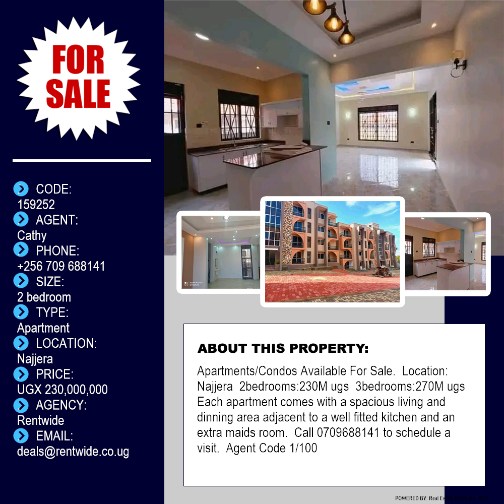 2 bedroom Apartment  for sale in Najjera Wakiso Uganda, code: 159252