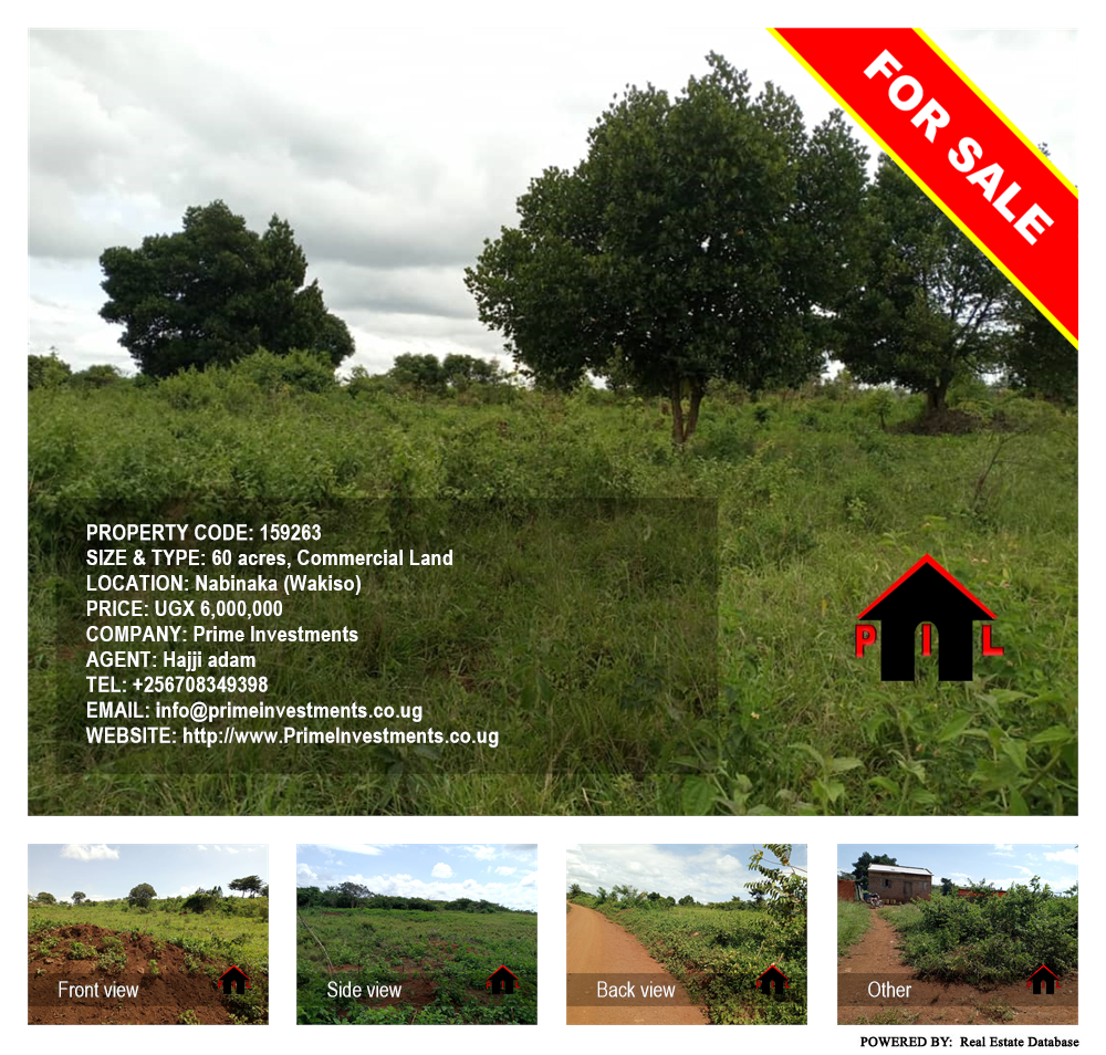 Commercial Land  for sale in Nabinaka Wakiso Uganda, code: 159263