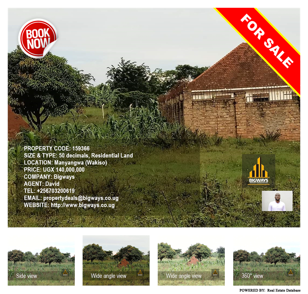 Residential Land  for sale in Manyangwa Wakiso Uganda, code: 159366