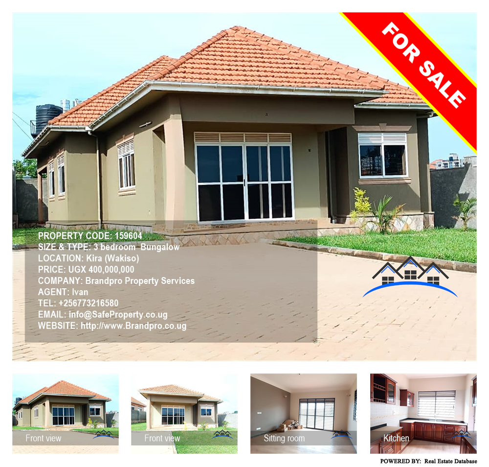 3 bedroom Bungalow  for sale in Kira Wakiso Uganda, code: 159604