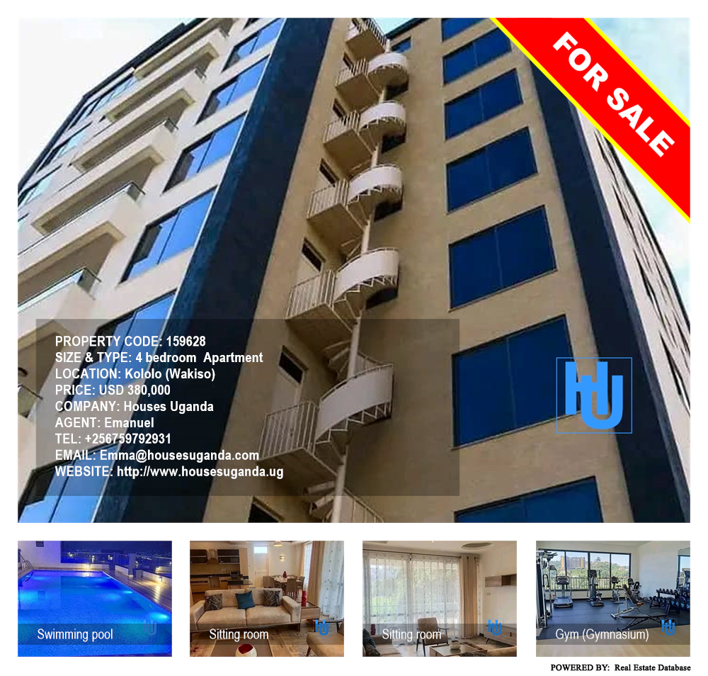 4 bedroom Apartment  for sale in Kololo Wakiso Uganda, code: 159628