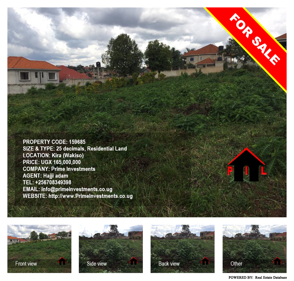 Residential Land  for sale in Kira Wakiso Uganda, code: 159685