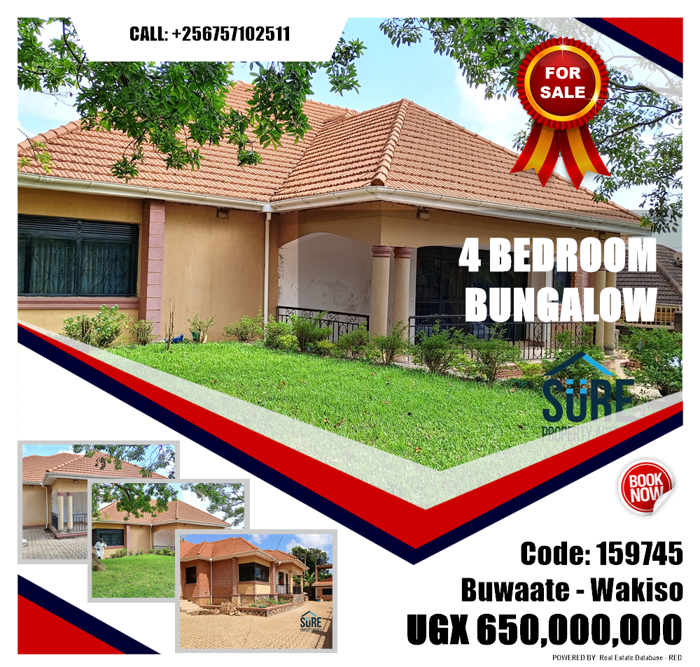 4 bedroom Bungalow  for sale in Buwaate Wakiso Uganda, code: 159745