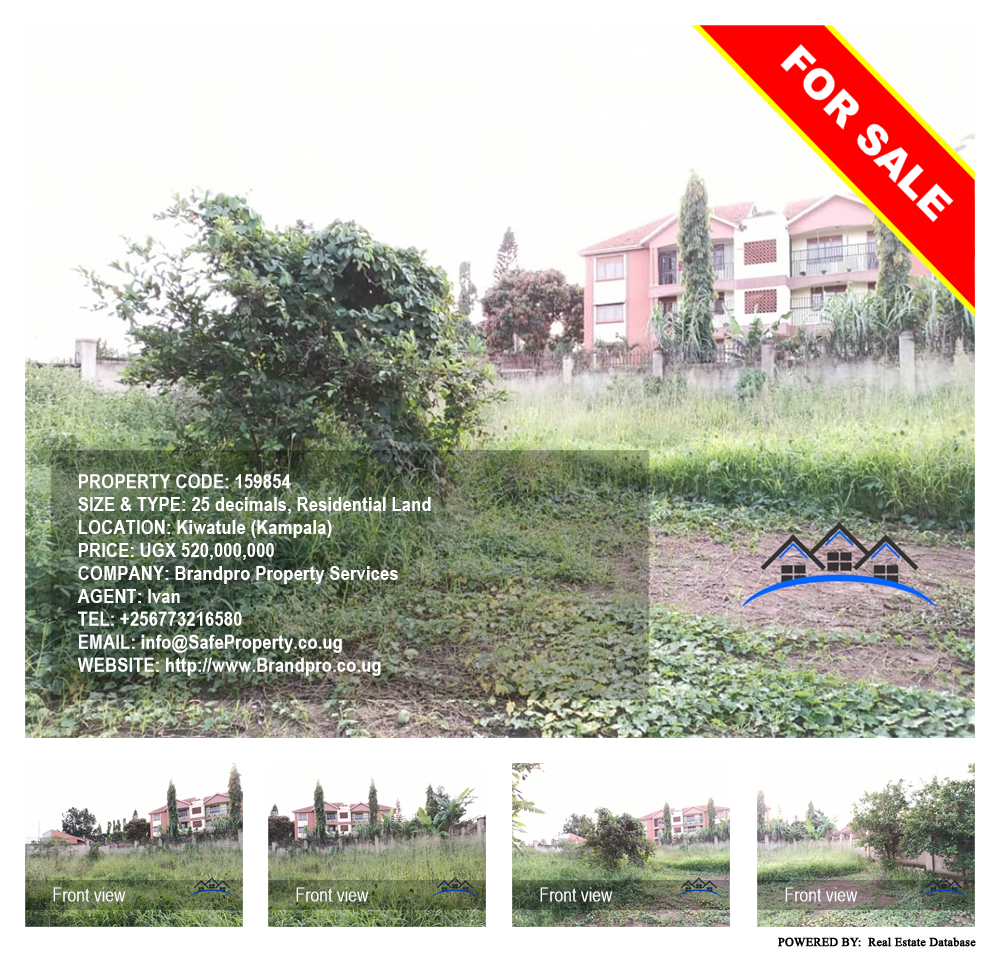 Residential Land  for sale in Kiwaatule Kampala Uganda, code: 159854