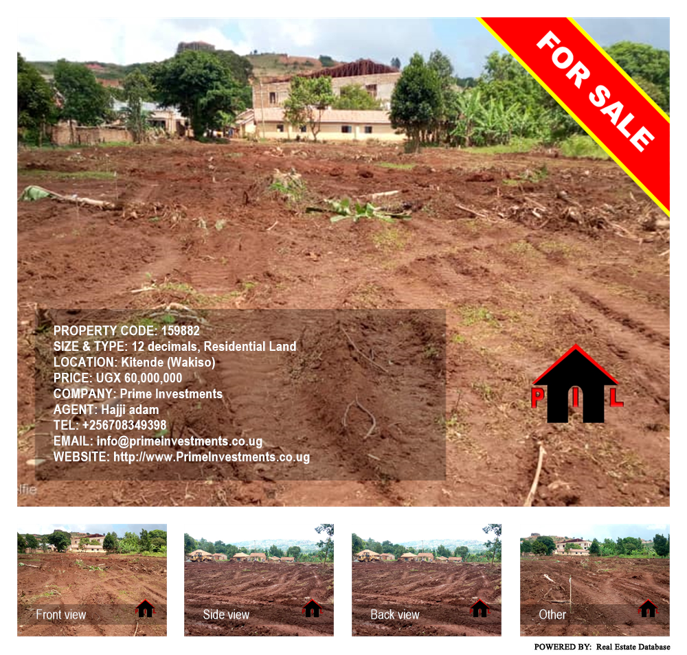 Residential Land  for sale in Kitende Wakiso Uganda, code: 159882