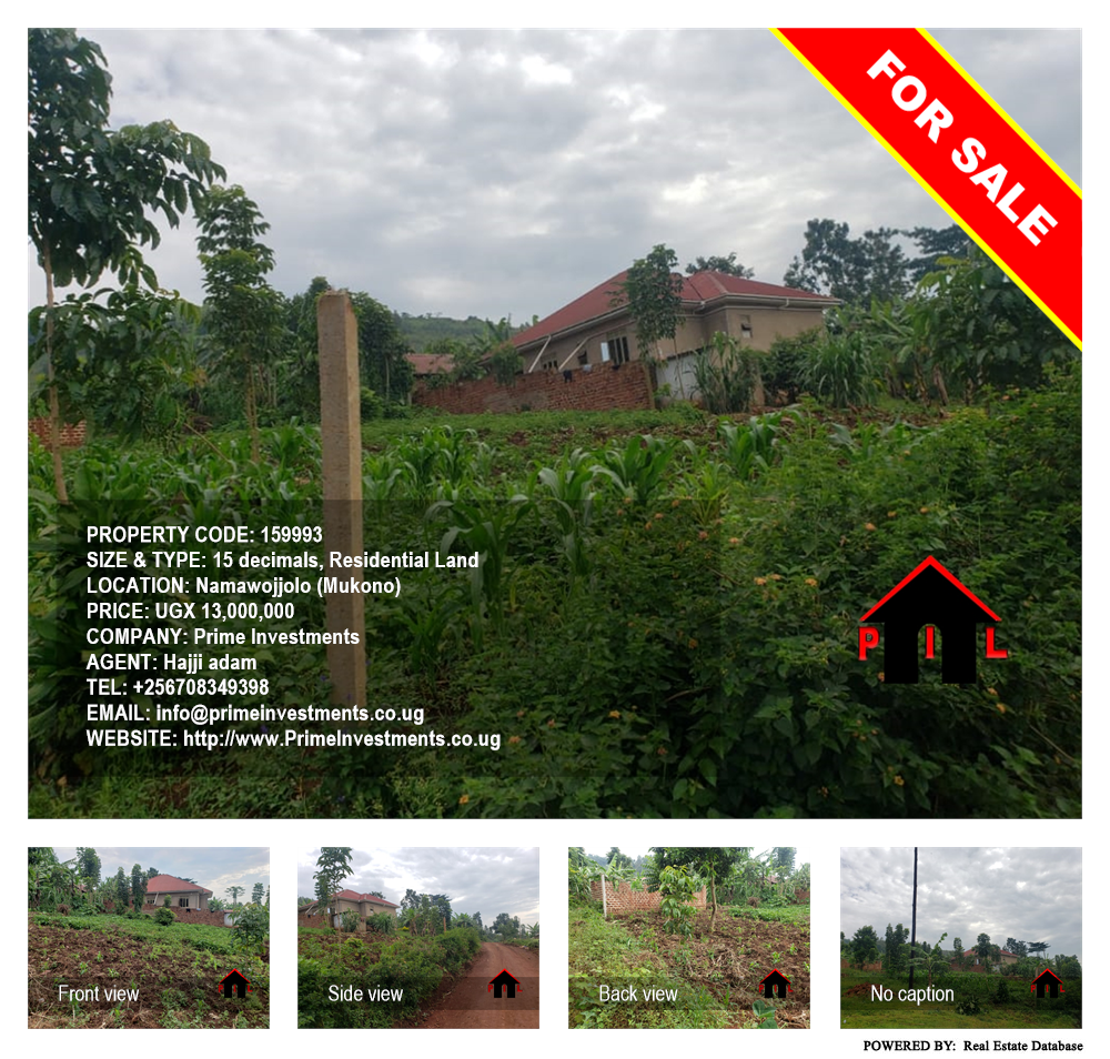 Residential Land  for sale in Namawojjolo Mukono Uganda, code: 159993