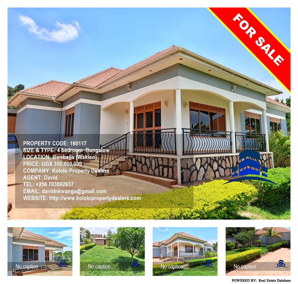 4 bedroom Bungalow  for sale in Bwebajja Wakiso Uganda, code: 160117