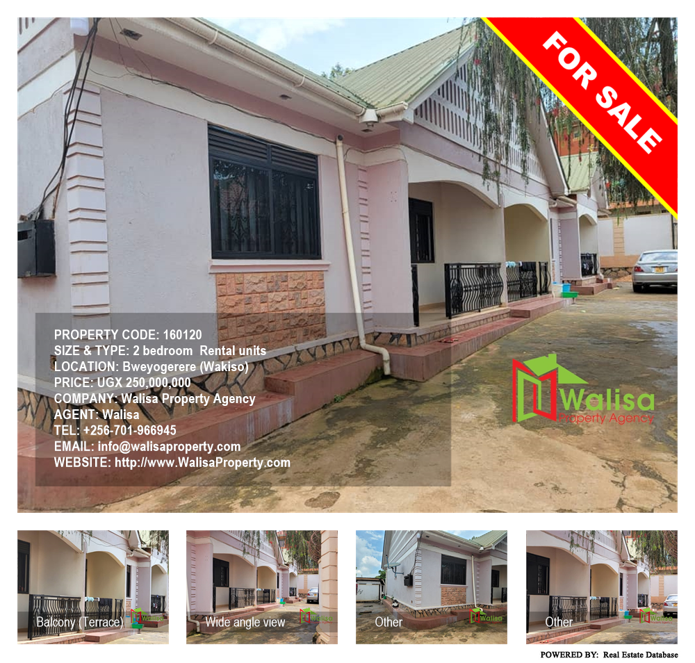 2 bedroom Rental units  for sale in Bweyogerere Wakiso Uganda, code: 160120