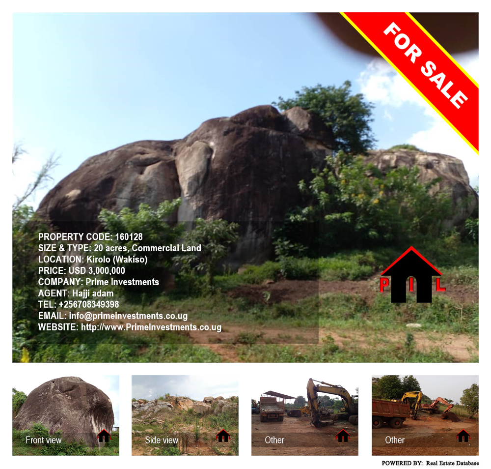 Commercial Land  for sale in Kirolo Wakiso Uganda, code: 160128