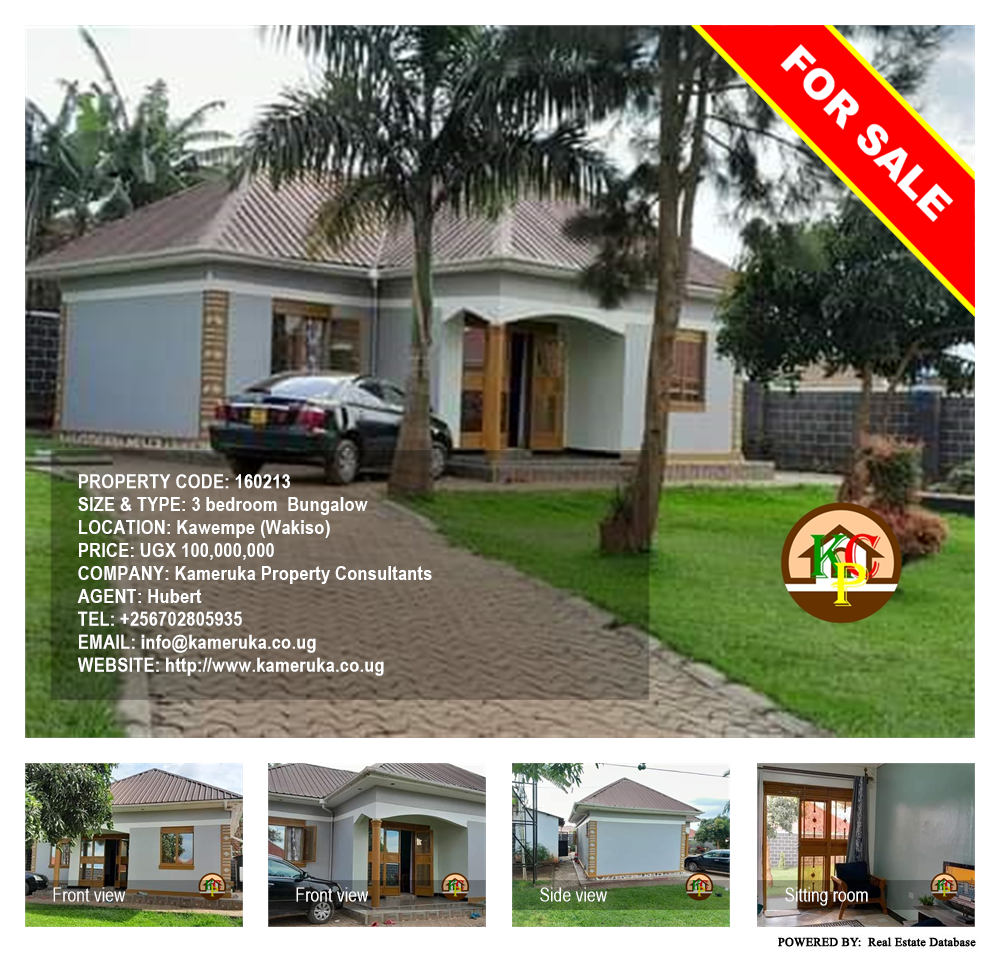 3 bedroom Bungalow  for sale in Kawempe Wakiso Uganda, code: 160213