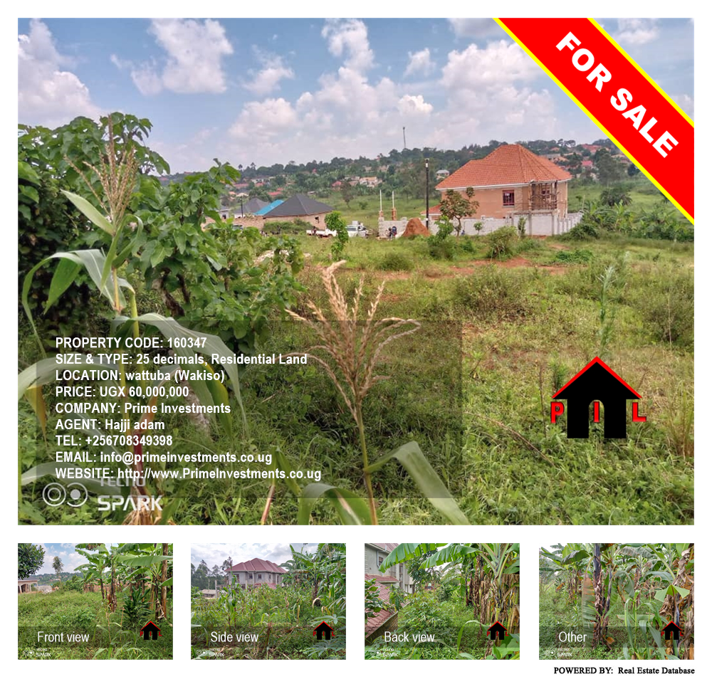 Residential Land  for sale in Wattuba Wakiso Uganda, code: 160347