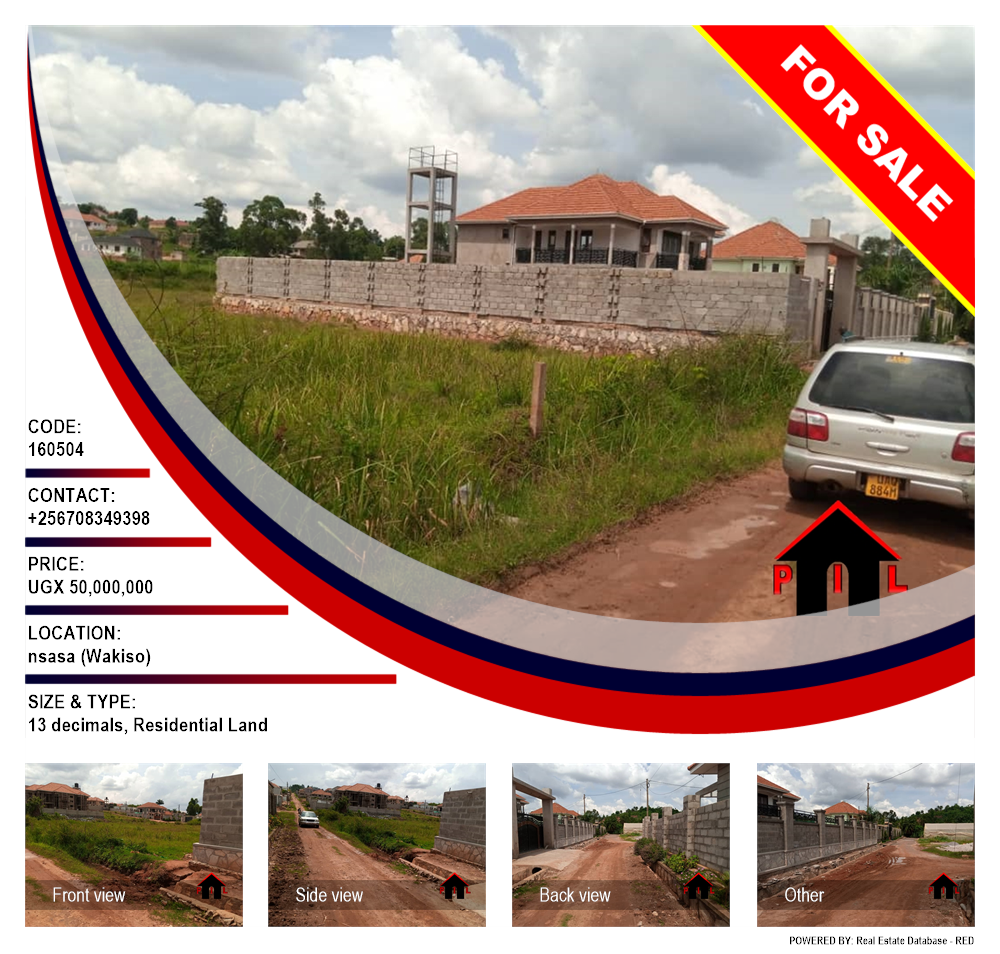 Residential Land  for sale in Nsasa Wakiso Uganda, code: 160504