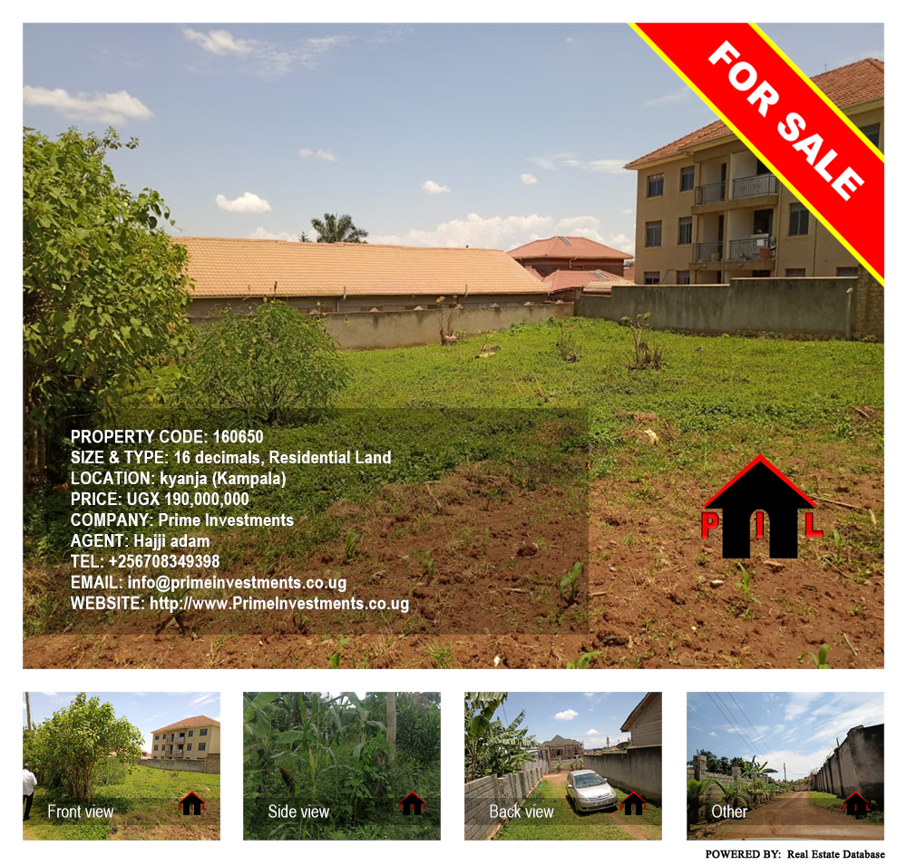 Residential Land  for sale in Kyanja Kampala Uganda, code: 160650