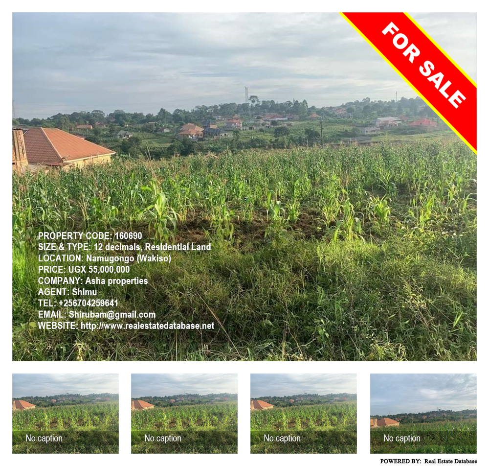 Residential Land  for sale in Namugongo Wakiso Uganda, code: 160690