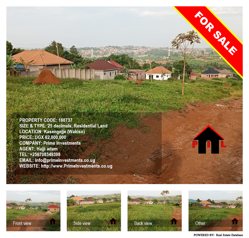 Residential Land  for sale in Kasengejje Wakiso Uganda, code: 160737