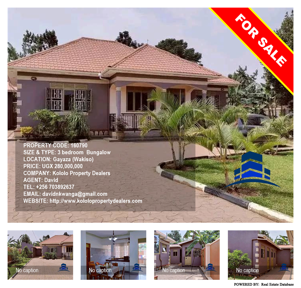 3 bedroom Bungalow  for sale in Gayaza Wakiso Uganda, code: 160790