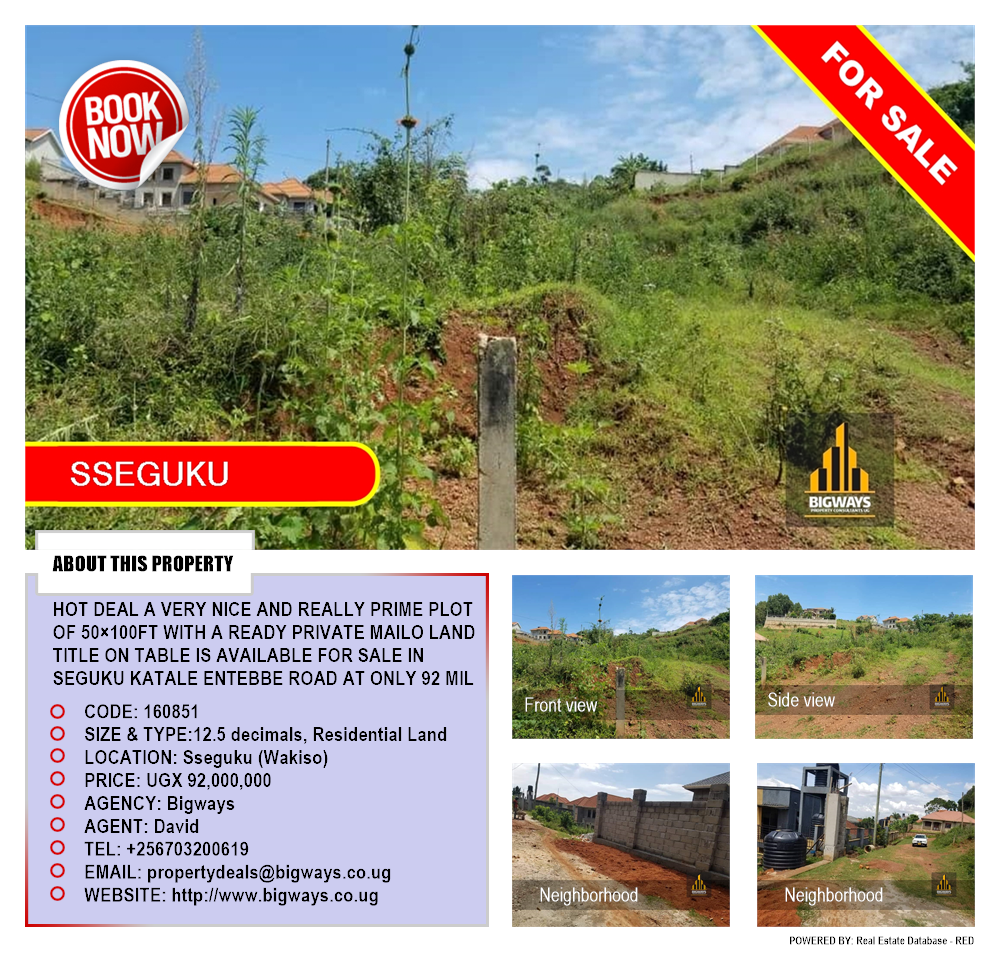 Residential Land  for sale in Seguku Wakiso Uganda, code: 160851