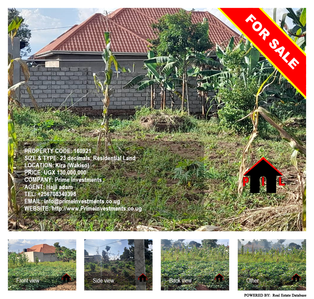 Residential Land  for sale in Kira Wakiso Uganda, code: 160921