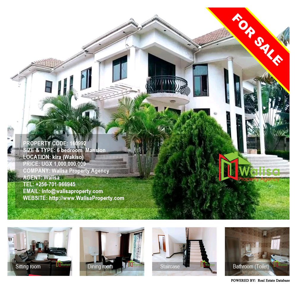 6 bedroom Mansion  for sale in Kira Wakiso Uganda, code: 160992