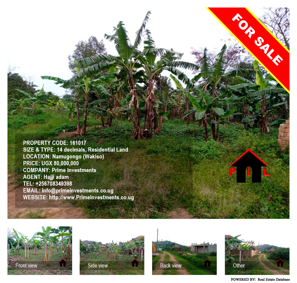 Residential Land  for sale in Namugongo Wakiso Uganda, code: 161017