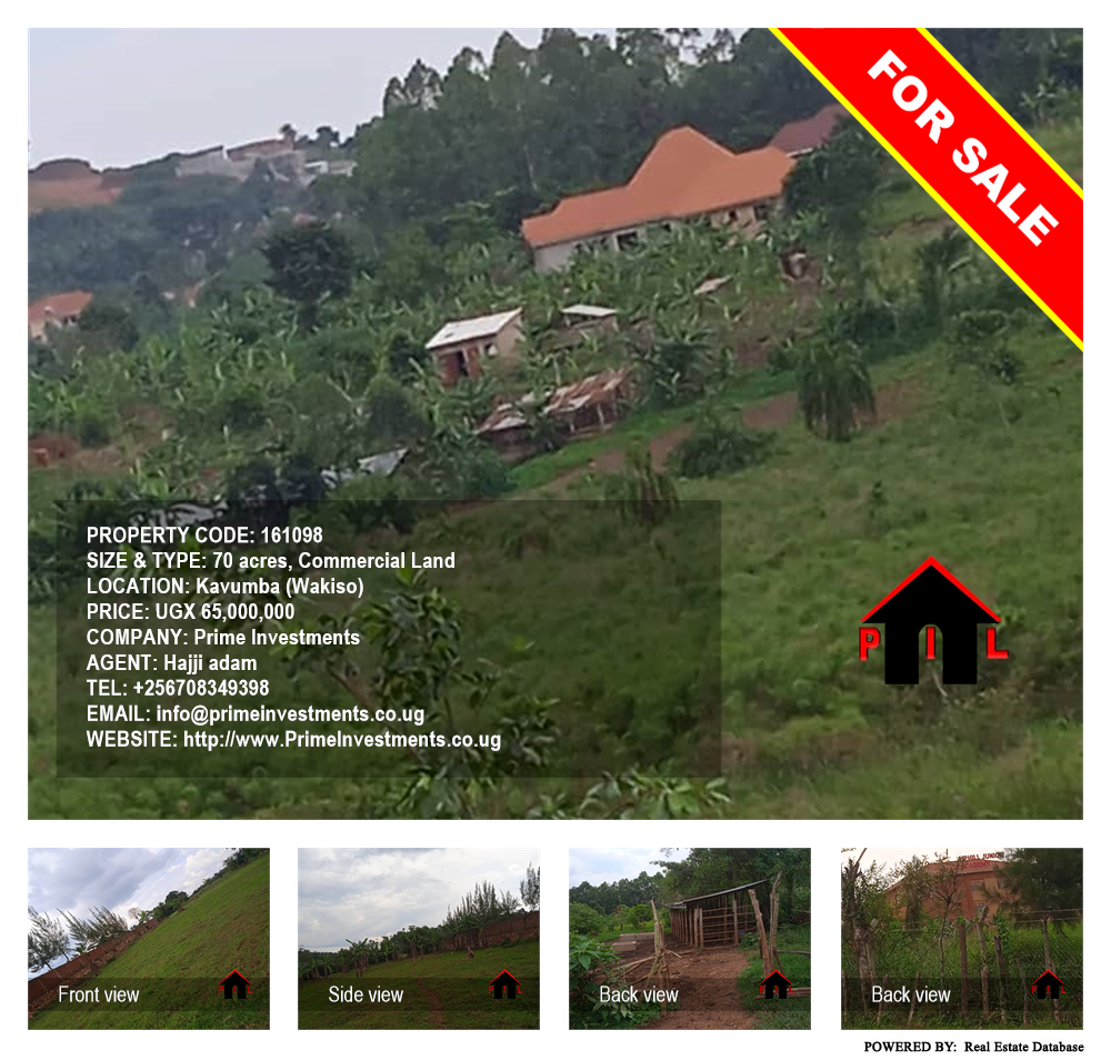 Commercial Land  for sale in Kavumba Wakiso Uganda, code: 161098