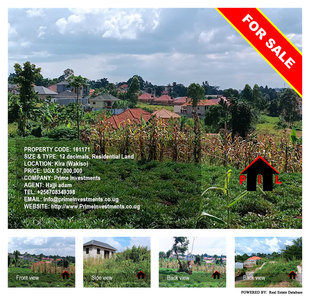 Residential Land  for sale in Kira Wakiso Uganda, code: 161171