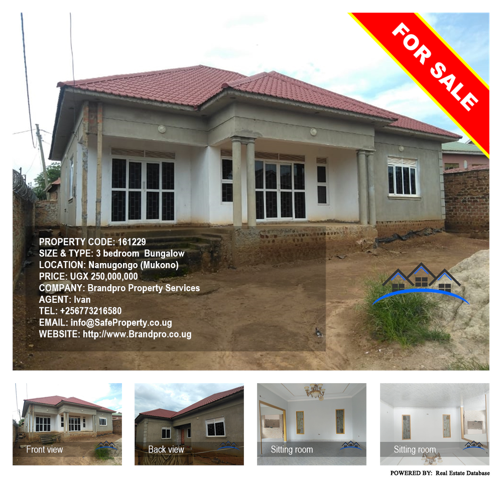 3 bedroom Bungalow  for sale in Namugongo Mukono Uganda, code: 161229