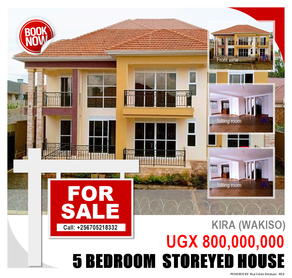 5 bedroom Storeyed house  for sale in Kira Wakiso Uganda, code: 161248