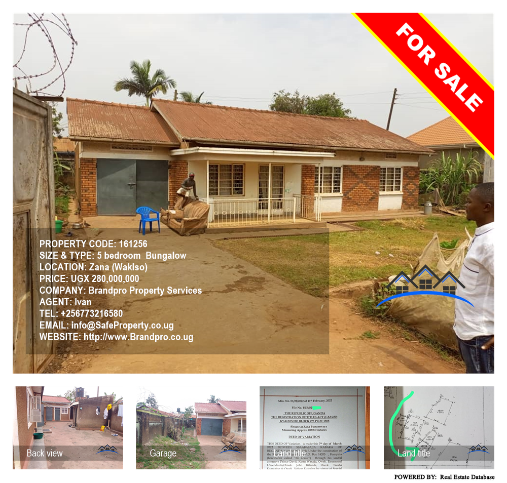 5 bedroom Bungalow  for sale in Zana Wakiso Uganda, code: 161256