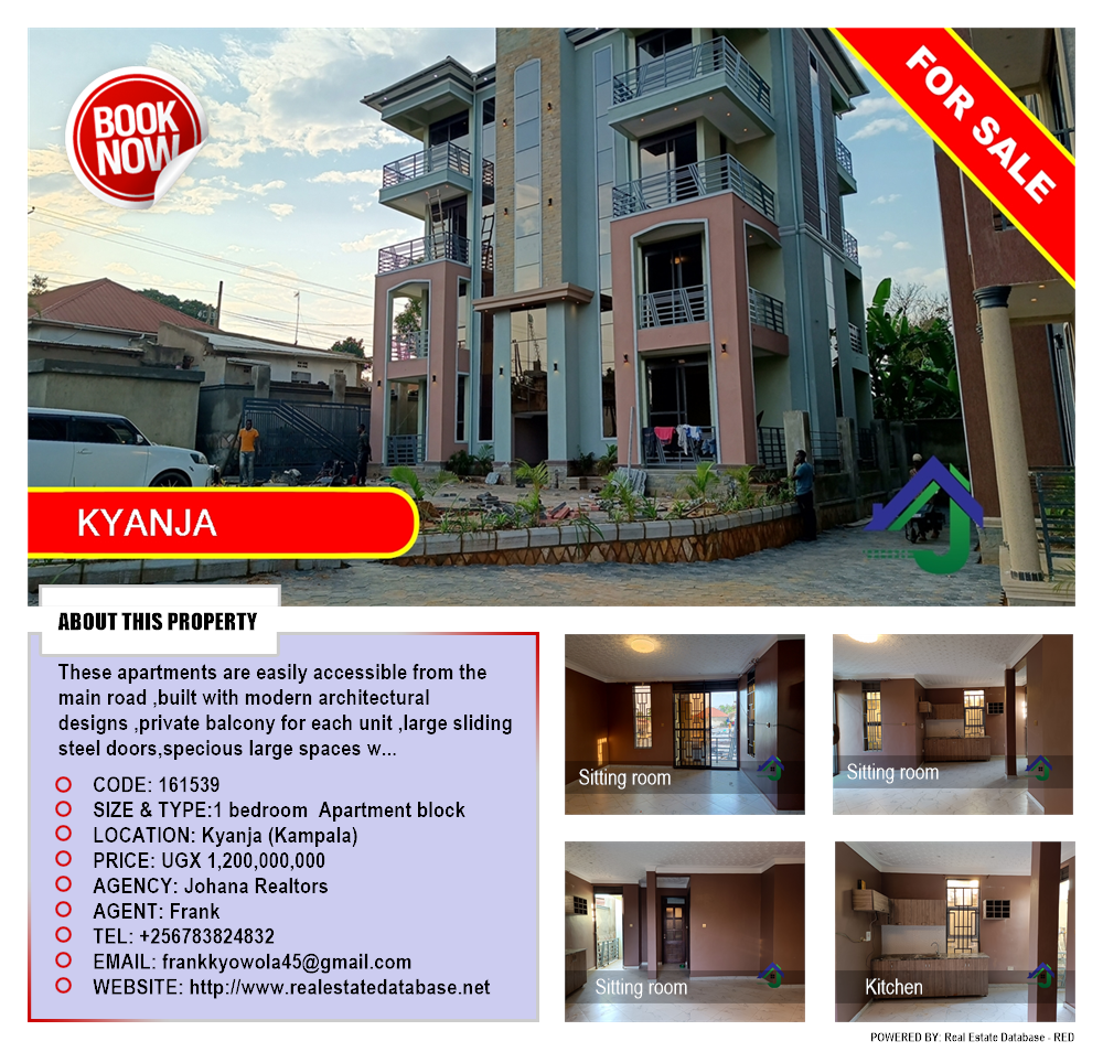 1 bedroom Apartment block  for sale in Kyanja Kampala Uganda, code: 161539